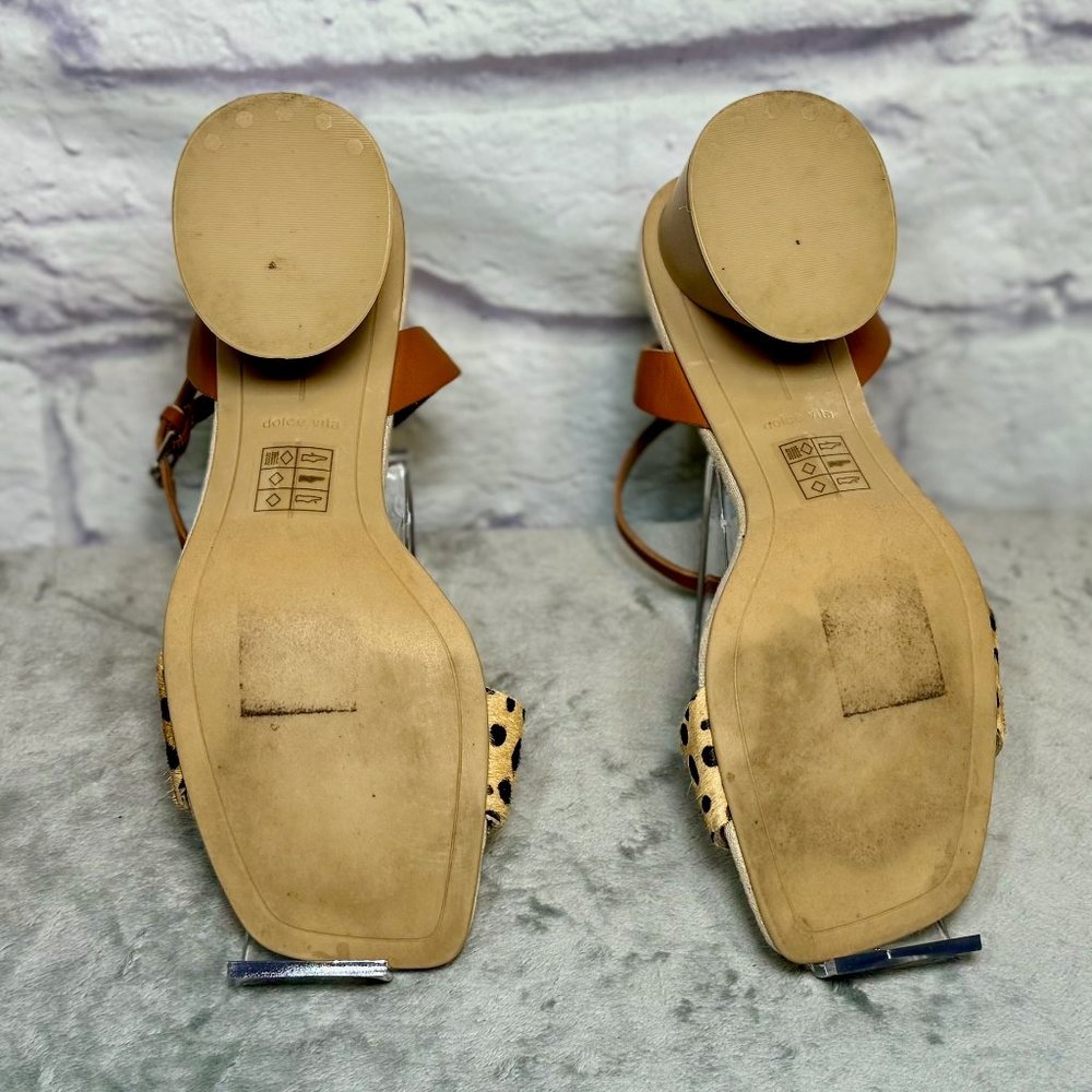 Dolce Vita Hazel Leopard Print Ankle Strap Sandals - Picture 5 of 6
